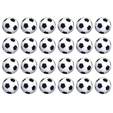 Imagem de Beistle 24 peças de recortes de bola de futebol de papel durável para decorações de festa de aniversário, tema esportivo, 34,3 cm, preto/branco