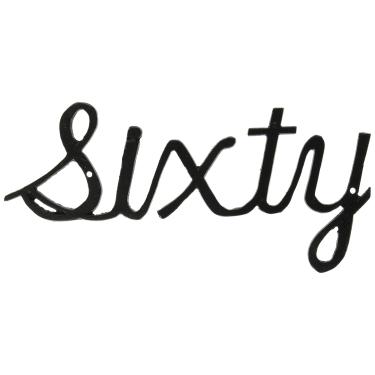 Imagem de Montague Metal Products Número de casa com letra pequena, sessenta, preto