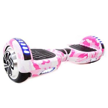 Imagem de Hoverboard Skate Elétrico 6.5 Rosa Camuflado Led Bluetooth