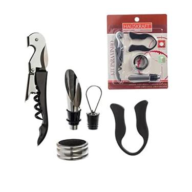 Imagem de Kit Para Vinho 4pçs Häuskraft Aço e Silicone