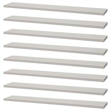 Imagem de Kit 8 Prateleiras 60 x 10cm Branca Suporte Invisível