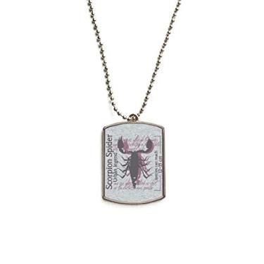 Imagem de DIYthinker Discover World Colar de aço inoxidável com pingente de identificação para cães de lagosta com organismo marinho