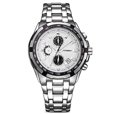 Imagem de Relógio de Pulso Sinobi Relógio Elegante de Aço Inoxidável com Cronógrafo À Prova D'agua (C3)