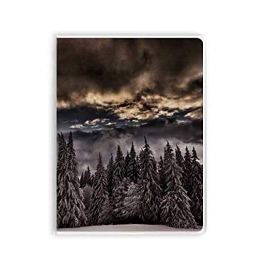 Imagem de Caderno de capa macia branca céu escuro Art Deco presente moderno capa de chiclete diário