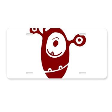 Imagem de DIYthinker Placa de licença Alien Monster Creature Cyclops Decoração de aço inoxidável Automobile Tag