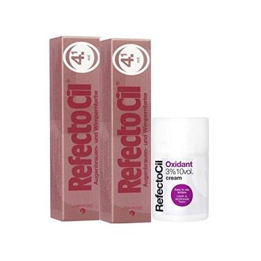 Imagem de Kit Refectocil 2 Tinta + 1 Oxidante Creme N° 4.1 Vermelho