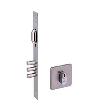Imagem de Fechadura Ext Super Segurança Com Trinco Rolete 3 Pinos, Arouca Fechaduras, 4310/098Tr-Z-Ie, Inox Escovado