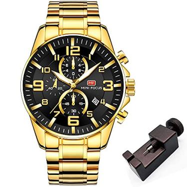 Imagem de MINI FOCUS Relógio Dourado Masculino Aço Inoxidável