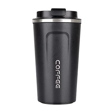 Imagem de Daerzy Copo de café de aço inoxidável à prova de vazamentos copo térmico isolado para carro caneca de viagem portátil