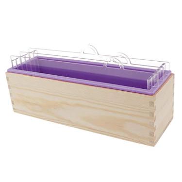 Imagem de oshhni Forma retangular de silicone para pão de sabão - roxo