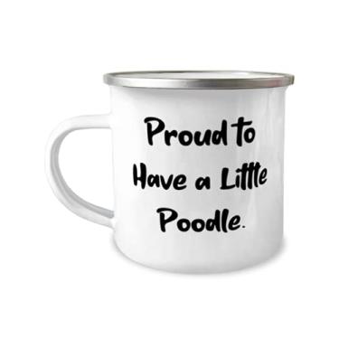 Imagem de Presente de cachorro Love Poodle, Proud to Have a Little Poodle, Caneca de acampamento de 355 ml para amantes de cães