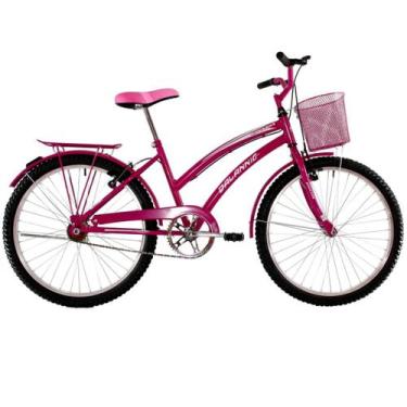 Imagem de Bicicleta Feminina Aro 24 Com Cestinha Susi Rosa Pink - Dalannio Bike