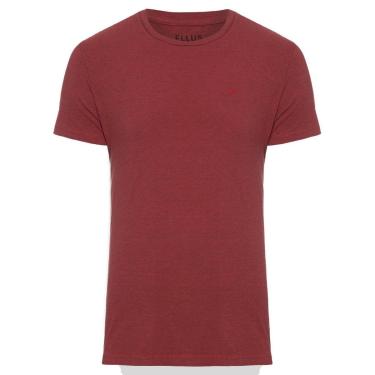 Imagem de Camiseta Ellus Masculina Cotton Fine Classic Logo Mescla Vermelha-Masculino
