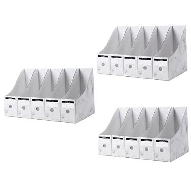 Imagem de Abaodam 15 Peças De Papelão Escrivaninha Porta-Documentos Armário De Armazenamento Para Suprimentos Mostrados Bancada Estante Estante Pasta Estante Para Casa Revista Organizador De