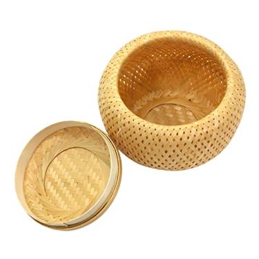 Imagem de LAPYAPPE Caixa de bambu com tampa e cesta de chá de bambu