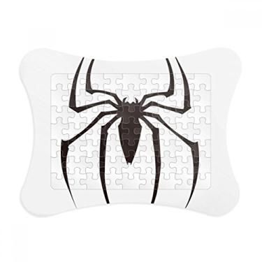 Imagem de Moldura de quebra-cabeça com estampa de aranha e insetos pretos para decoração de imagem
