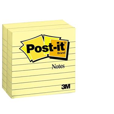 Imagem de Post-it Notes, 10 x 10 cm, 2 blocos, notas adesivas favoritas número 1 dos EUA, amarelo canário, remoção limpa, reciclável (675-YL-2PK) (pacote com 8, 16 unidades no total)