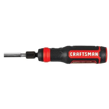 Imagem de CRAFTSMAN Conjunto de chaves de fenda elétricas 4V, 300 RPM, porta de carregamento micro-USB, indicador de carga de bateria de 3 estágios (CMHT66718B20)