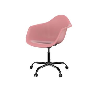 Imagem de Cadeira Eames Arm Office Rosa e Preta