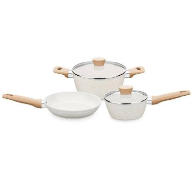 Imagem de Jogo Panelas Carmela Antiaderente Cerâmico 3 Peças MTA 8480