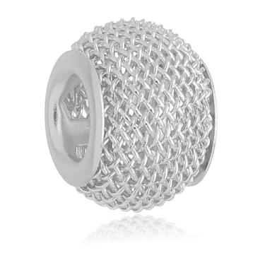 Imagem de Berloque Separador Murano Telinha Banhado a Prata 925