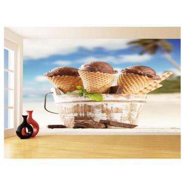 Imagem de Papel De Parede 3D Alimentos Sorveteria Sorvete 3,5M Al402