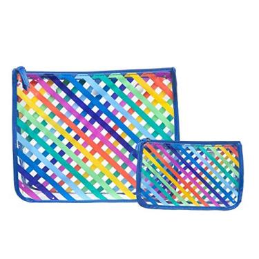 Imagem de Bolsa organizadora de viagem transparente com zíper (conjunto com 2), Stripes, SMALL