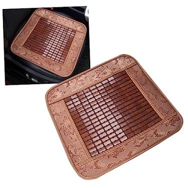 Imagem de 1Pcs almofada de carro de bambu respirável almofada legal almofada respirável tapete de verão almofada de carro antiderrapante mahjong almofada de ar De madeira