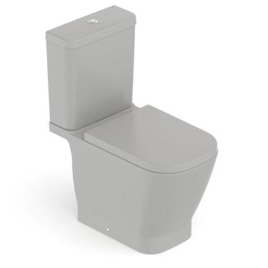 Imagem de Kit Vaso Sanitário com Caixa Acoplada e Assento Soft Close Gap Roca Stone Fosco
