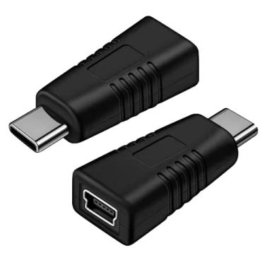 Imagem de MTUERANC Adaptador USB C macho para mini USB fêmea [2 unidades], adequado para câmera veicular, câmera, etc