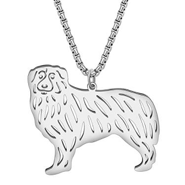 Imagem de DALANE Colar fofo de aço inoxidável Collie banhado a ouro 18 quilates para filhotes de cachorro, joias de animais de estimação, presentes de chihuahua para mulheres e meninas amantes de cães, Medium,