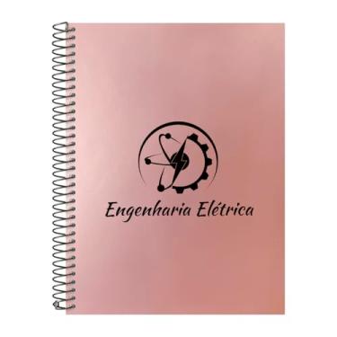 Imagem de Caderno Universitário Espiral 15 Matérias Profissões Engenharia Elétrica (Rosê Gold)