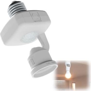 Imagem de Sensor De Presenca Pra Lampada E27 Com Timer E Fotocélula 6 Funções -