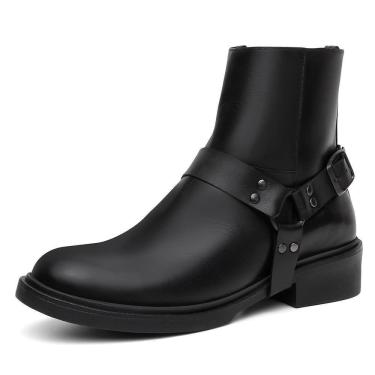 Imagem de Bota Feminina Couro Cano Médio Salto Baixo Dia a Dia