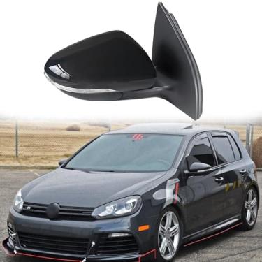 Imagem de Espelho retrovisor lateral adequado para Volkswagen VW Golf 6 A6 MK6 2009-2013 Conjunto de espelho lateral de substituição do espelho retrovisor traseiro ajuste de lente elétrica, aquecimento, seta
