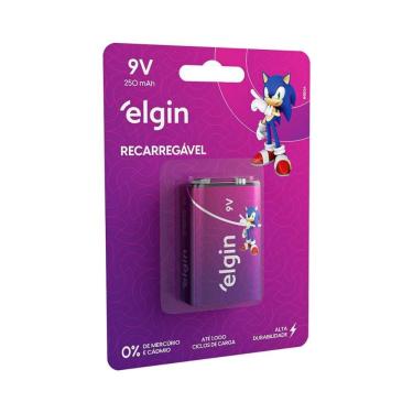 Imagem de Bateria Recarregável Elgin Blister 9V