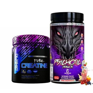 Imagem de Kit Psichotic Dragon 500G Demons + Creatina Pura 300G Dynamo