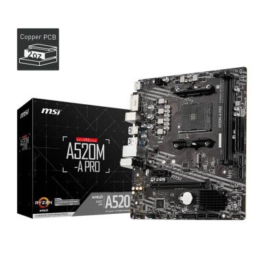 Imagem de Placa Mae AM4 MSI A520M-A PRO  MSI