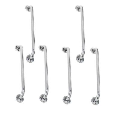 Imagem de Alça De Apoio Barra 60cm Inox Kit 6 Unidades Segurança Acessibilidade Suporte Parede Corrimao