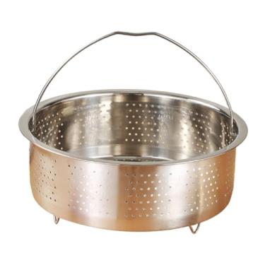 Imagem de Ioensy Cesta de vapor de aço inoxidável, cesta de vegetais, filtro para panelas e potes, inserção de vapor para cozinha, bolinhos de casa, 22x9.5cm