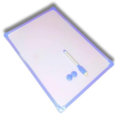 Imagem de Lousa Quadro Branco 35X25 C/2 Imas + Caneta c/ Apagador