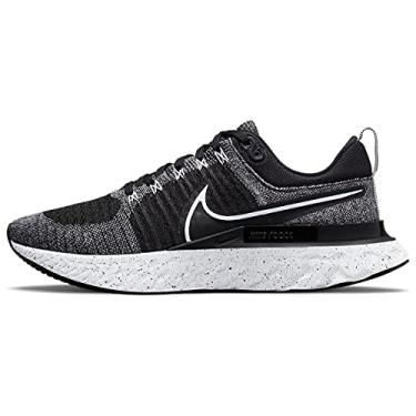 Imagem de Nike Tênis de corrida masculino React Infinity Run Flyknit CT2357-101, Branco/preto, 9.5