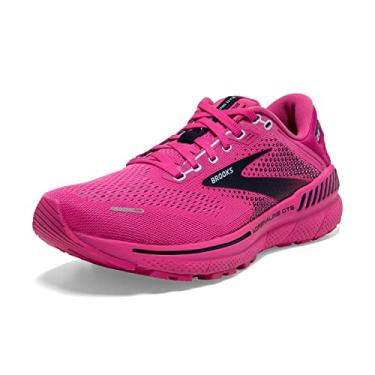 Imagem de Brooks Tênis de corrida feminino Adrenaline GTS 22 Supportive, Rosa/Pavão/Azul Kentucky, 37
