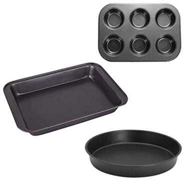Imagem de Formas Assadeiras Aço Antiaderente 3 Peças