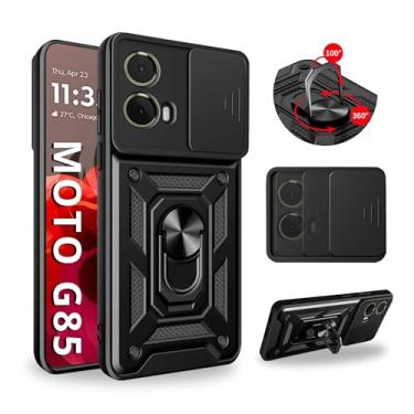 Imagem de Capa Capinha Case Armor Anti Choque Ring Luxo Para Moto G85 (Tela 6,67) + Anel Giratório + Proteção De Câmera - Proteção Militar