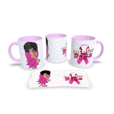 Imagem de Canecas Rosa de Porcelana Personalizadas Outubro Rosa