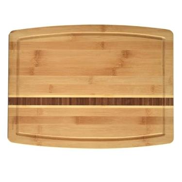 Imagem de Norpro Tábua de corte de bambu de 40,64 cm (16 12 polegadas) com sulco para captura de suco, marrom