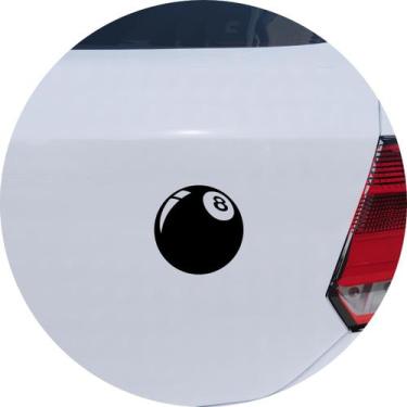 Imagem de Adesivo de Carro  Bola 8 Sinuca Bilhar - Cor Verde Claro - Melhor Ades