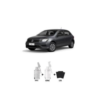 Imagem de Tinta Tira Risco Cinza Platinum II Met - LD7X VW + Verniz 15ml - Sherw