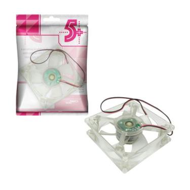 Imagem de Micro Ventilador Ventoinha Cooler 12v 80x80x25 Transparente  - 5+, 075